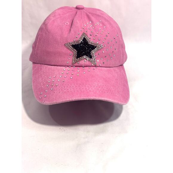 Handmade Rhinestone Shooting Star Bling Streetwear Baseball Cap Hat - Picture 1 of 9